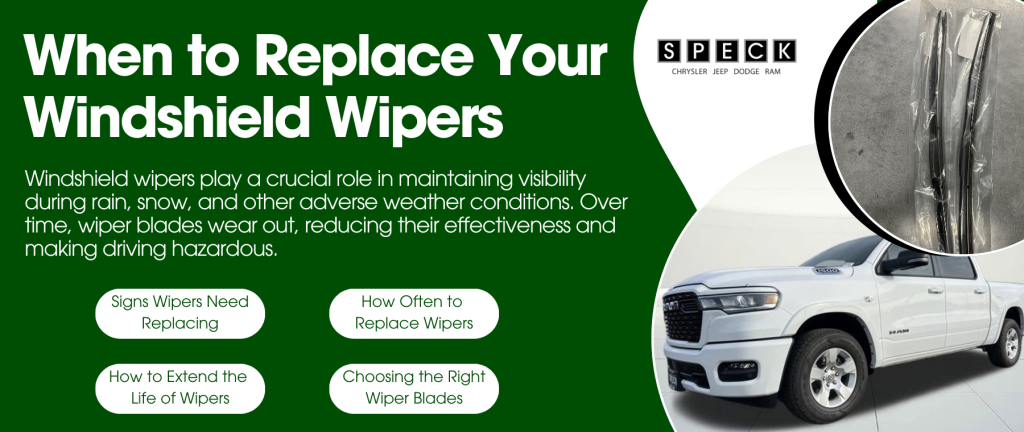Informative graphic showing when you should replace your windshield wipers