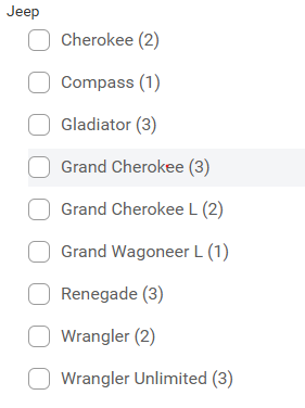 picture of website of used jeep options