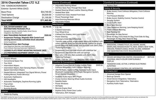 2016 Chevrolet Tahoe LTZ