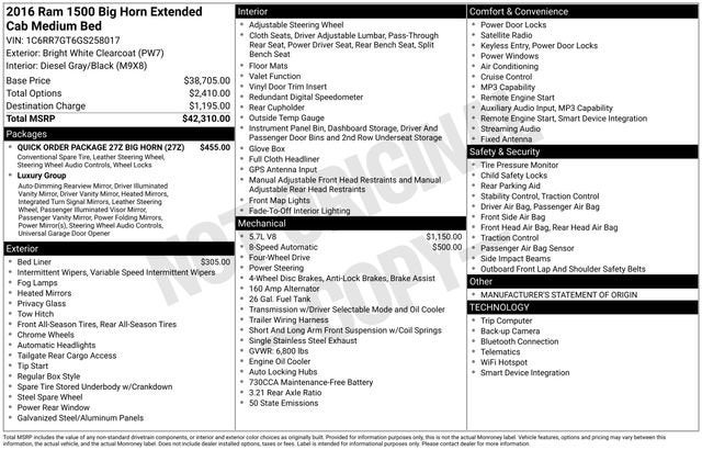 2016 RAM 1500 Big Horn