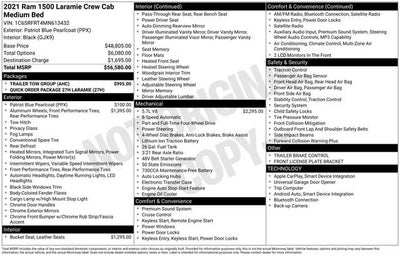 2021 RAM 1500 Laramie Crew Cab 4x4 6'4' Box