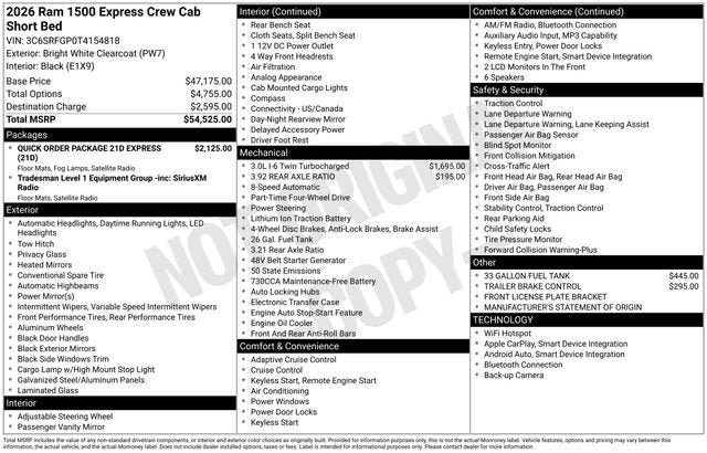 2026 RAM 1500 Express