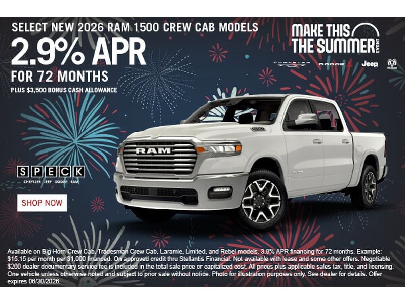 2026 RAM Ram 1500 RAM 1500 LARAMIE CREW CAB 4X4 5'7' BOX
