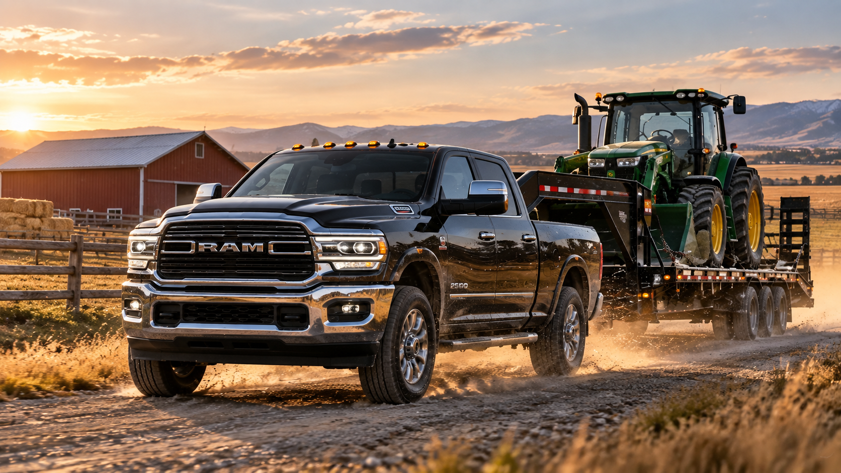 ram-hauling-a-trailer-on-farm-land