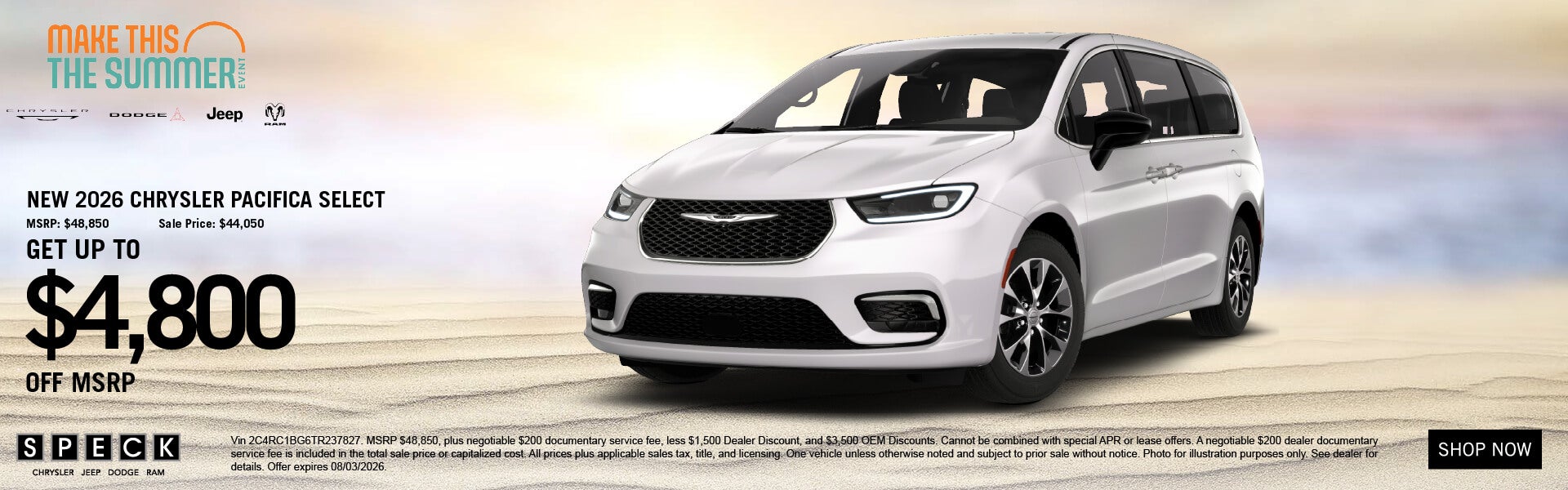 4800 off msrp new chrysler pacifica