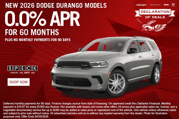 0 apr for 60 months dodge durango