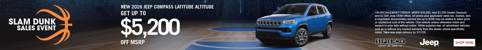 5,200 off msrp jeep compass