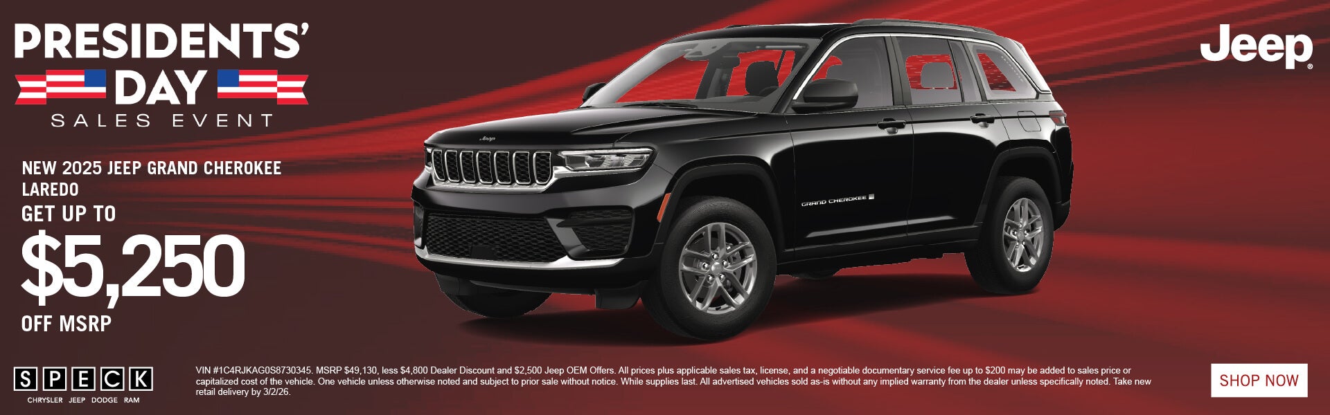 $5250 off msrp on a new jeep grand cherokee