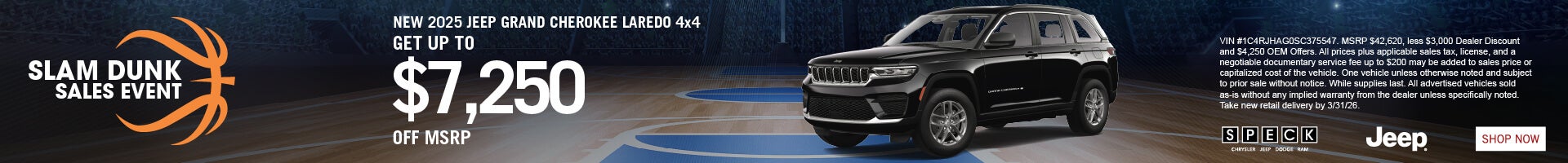 7250 off msrp new jeep grand cherokee