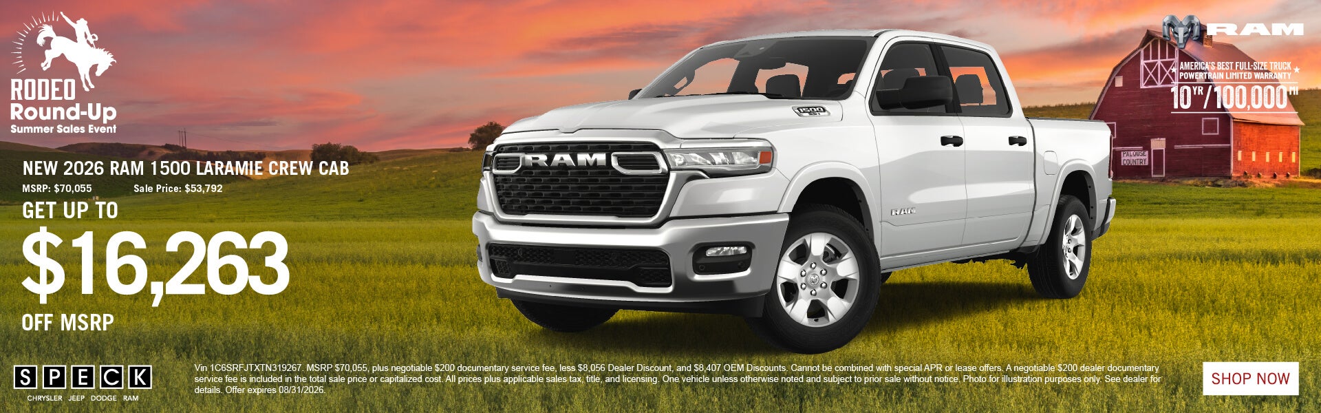 16.263 off msrp new 2026 ram 1500