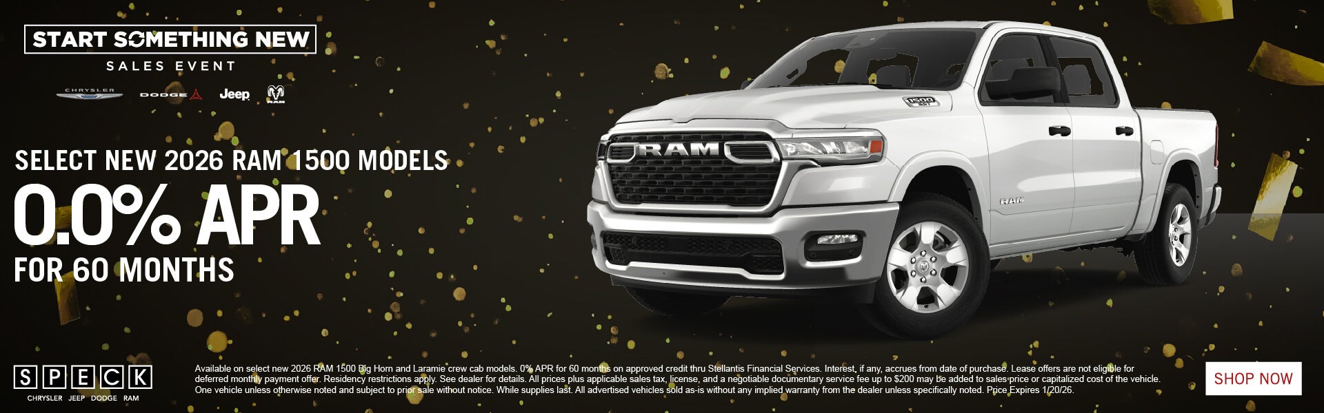 0% apr on new 2026 ram 1500 models