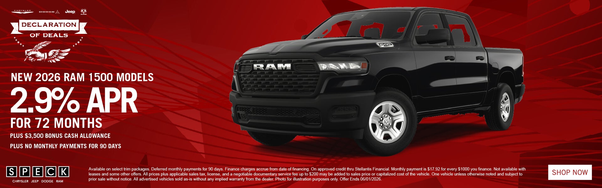 2.9 apr for 72 months ram 1500
