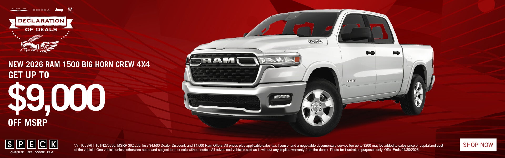 9000 off msrp new 2026 ram 1500