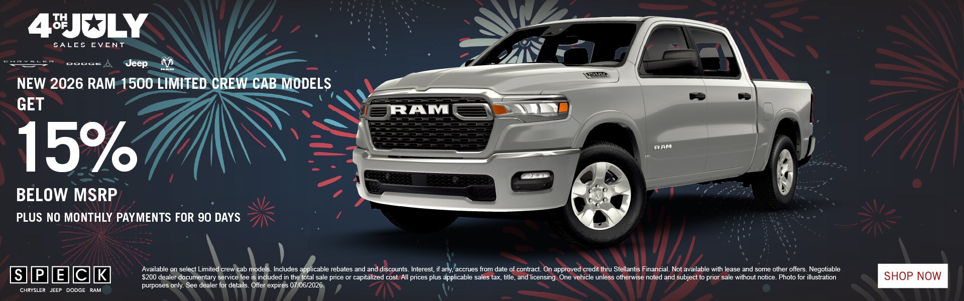 15 percent off msrp on ram 1500 models