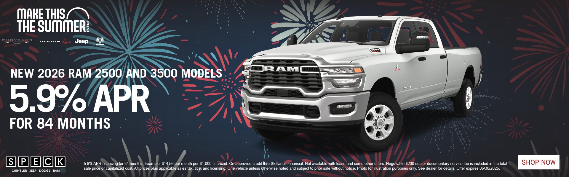 5.9 apr for 84 months ram hd models