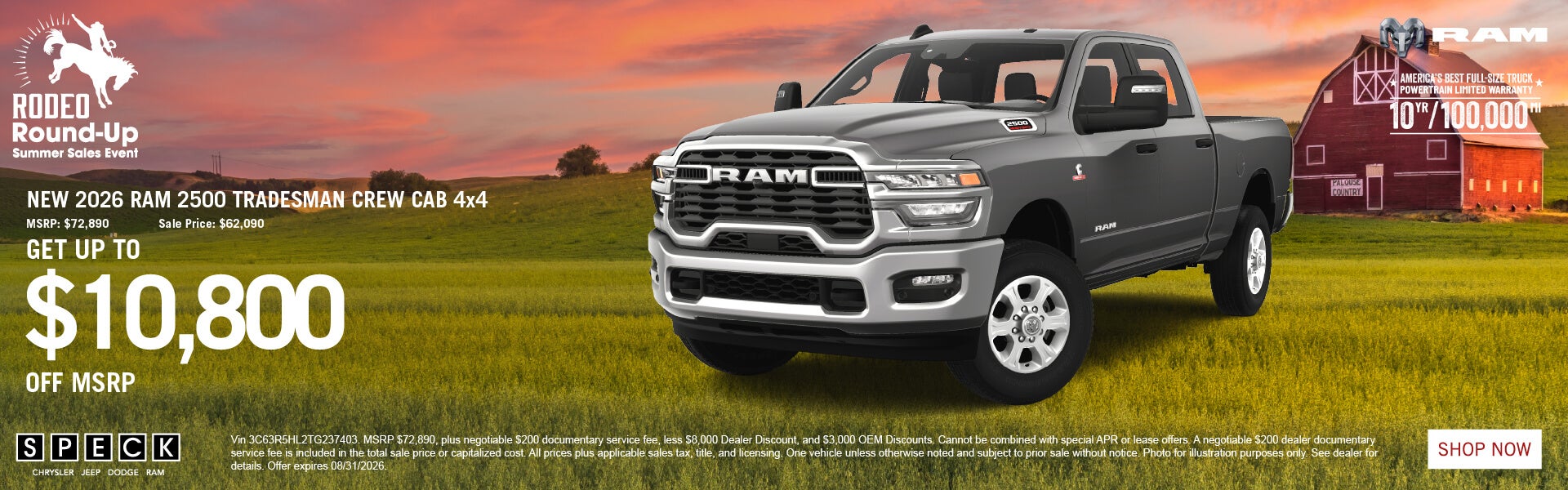 10800 off msrp new ram 2500