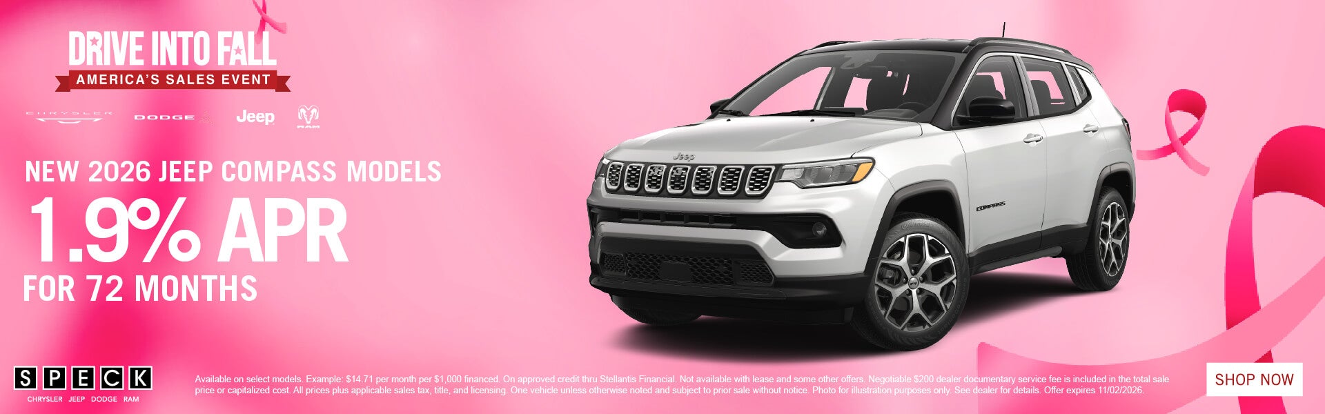 1.9 apr for 72 months jeep compass