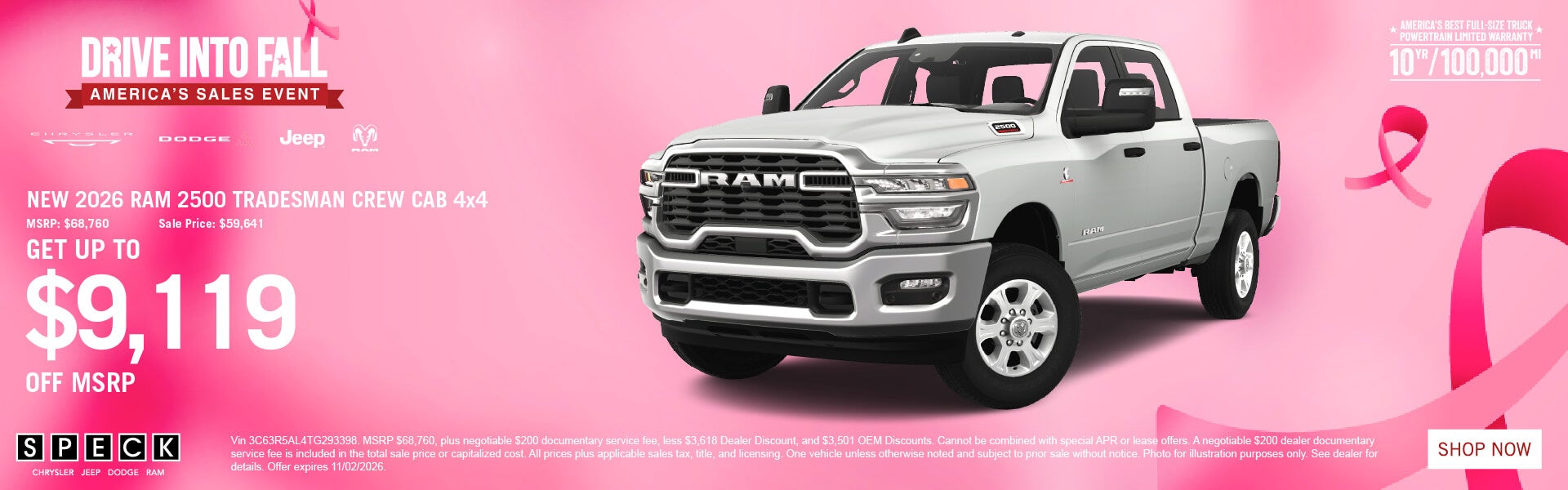 9119 off msrp on ram 2500