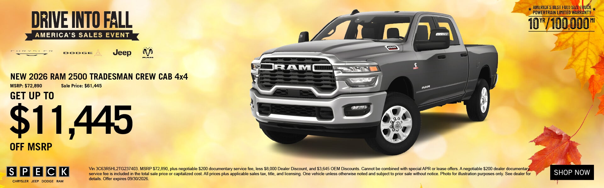 11,445 off msrp new ram 2500
